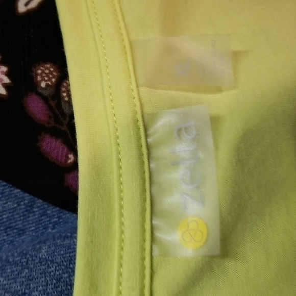 Zella Workout lime green/flourescent Racerback oversized Top Size Xlarge EUC 🎯 - Picture 8 of 11